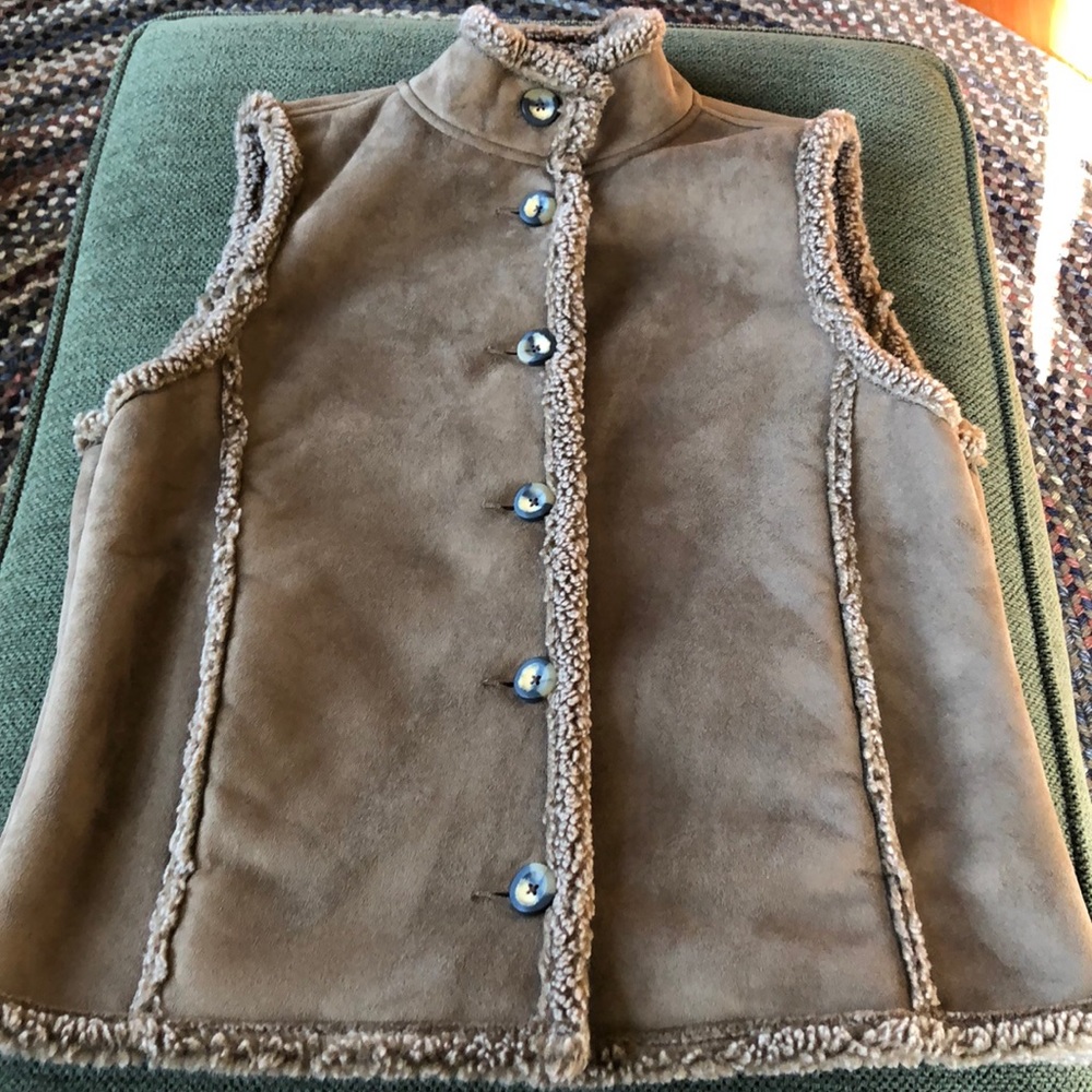 LL Bean Brown “Shearling” Vest